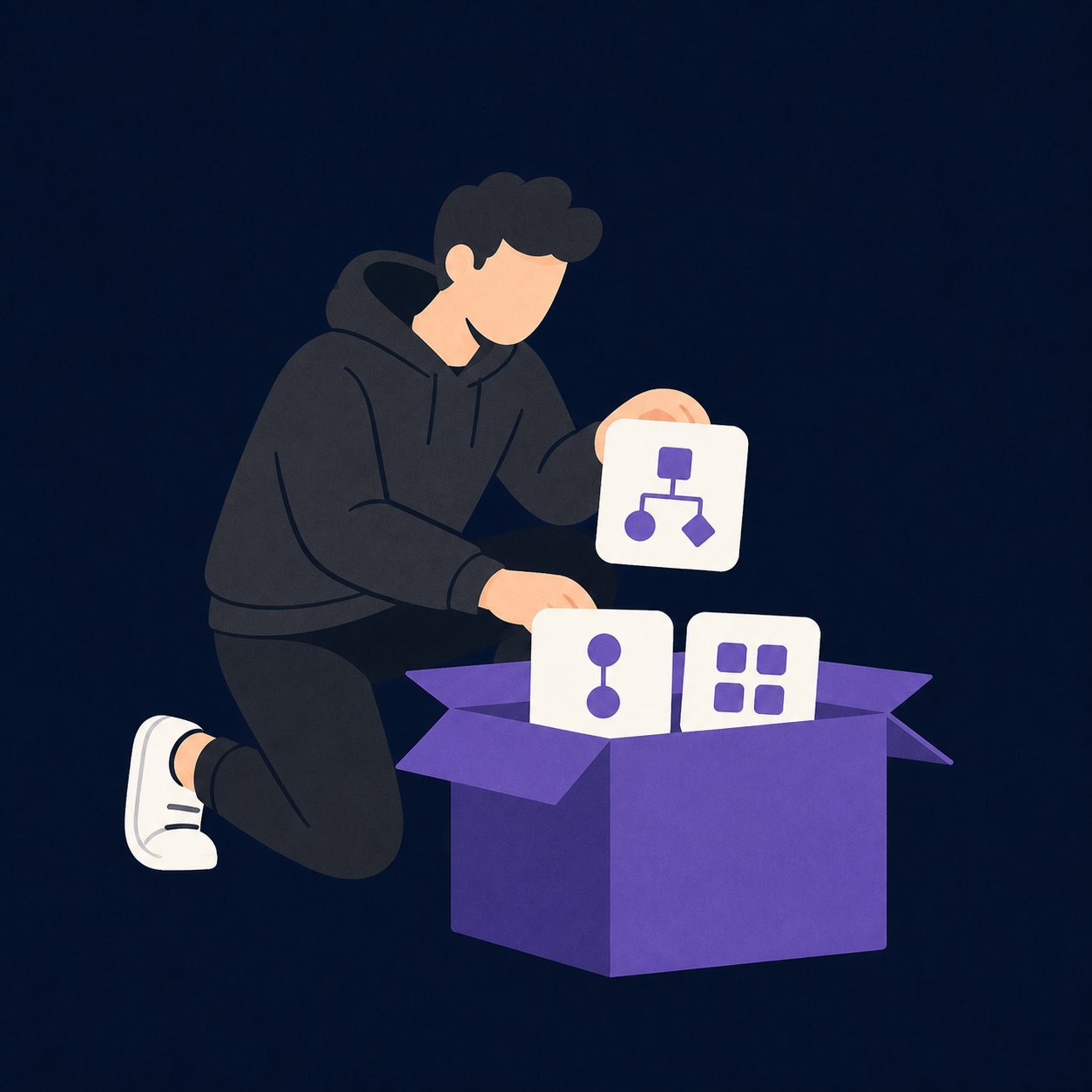 A consultant packaging reusable workflow building blocks
